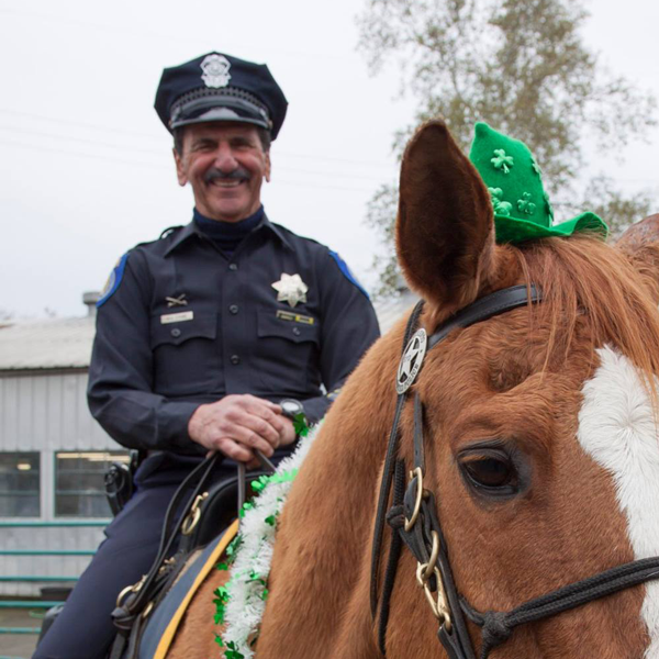 Bill Lyons on horseback