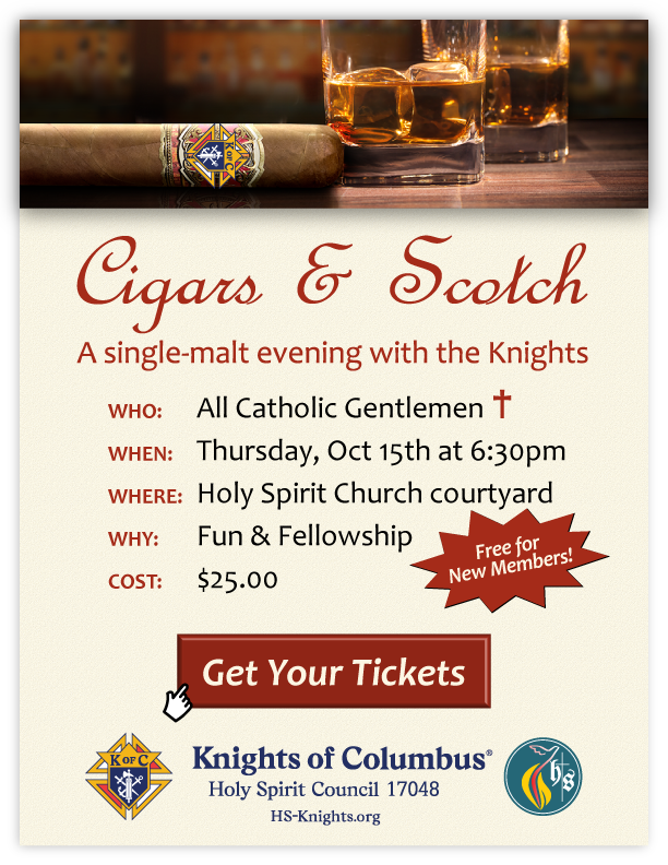 Cigars & Scotch, October 15 -- event details and tickets